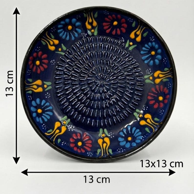 Handcrafted ceramic grater plate for garlic and ginger