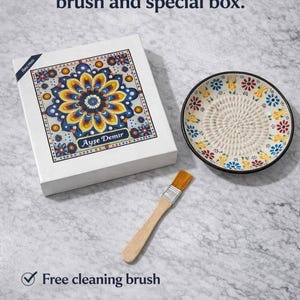 Handmade Ceramic Grater Plate - Garlic & Ginger Grater Dish - 5" Vegetable Rub Plate - Ceramic Grater Plate for Cheese, Chocolate, Baby Food image 4