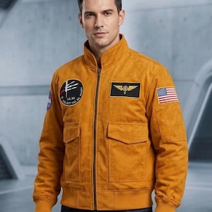 Ryan Gosling Project Hail Mary Yellow Jacket, Sci-Fi Movie Cosplay Costume, Cotton Space Jacket