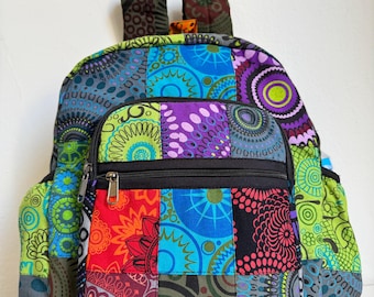 patch backpack -colorful rucksack bag