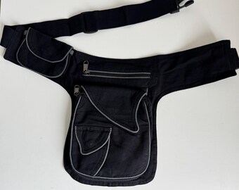 Handmade Nepal Cotton Fanny Pack, Travel Money Belt, Crossbody Hip Bag