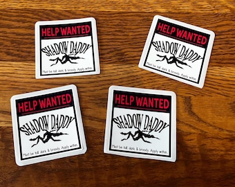 Shadow Daddy Wanted – Waterproof Vinyl Sticker for Bookish Baddies | Romantasy Decal for Laptops, Kindles & More