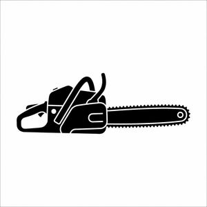 Chainsaw Svg, Power Saw Silhouette, Logging Tool Clipart, Lumberjack Cricut Cut File, Instant Digital Download