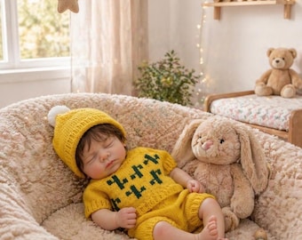 Muñeco bebé reborn prematuro de 33 cm (13 pulgadas) – Pequeño recién nacido realista de silicona de cuerpo completo con cabello castaño implantado y accesorios.