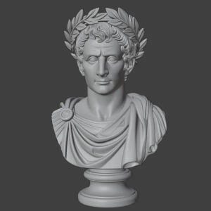 Historical Icons Bust Collection Vol.1 – 5 Bust Pack – Shakespeare, Napoleon, Caesar, Lincoln, Aristotle | 3D Printable Sculptures |STL File image 6