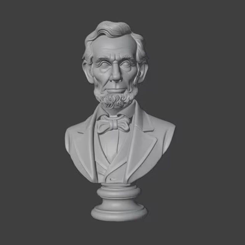 Historical Icons Bust Collection Vol.1 – 5 Bust Pack – Shakespeare, Napoleon, Caesar, Lincoln, Aristotle | 3D Printable Sculptures |STL File image 10