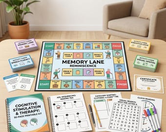 Kit de juego de mesa para estimulación cognitiva y terapia para personas mayores