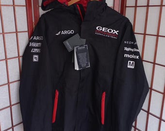 GEOX Dragon Formula-E Team Jacket Windbreaker Size S/M Black/Red