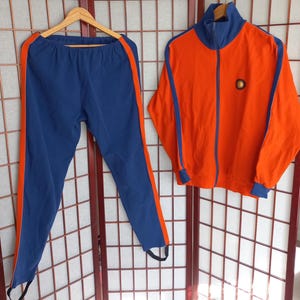 80s nabholz Helanca オリンピック トラックジャケット スイス Vintage 70's Netherlands Holland Tracksuit Nabholz Helanca Orange