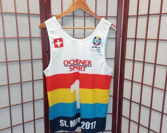 St.Moritz FIS Alpin World Ski Championship Vest Shirt #1 Switzerland Multicolour