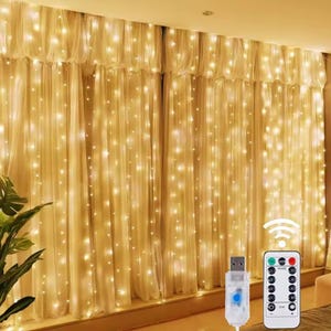 3M LED Curtain Fairy Lights, Icicle String Light for Wedding, Party, Garden and Home Wall Decoration, LED Curtain String Lights