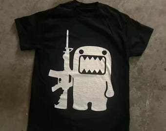 Domo Kun AK-47 Graphic T-shirt, Y2K Streetwear - Etsy