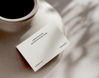 Business Card Mockup, PSD Stationery Branding Mockup with Print Effects