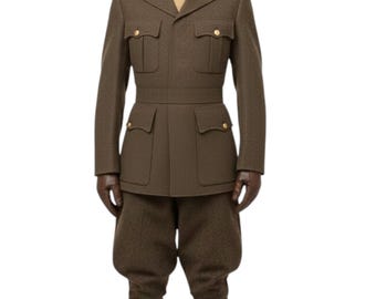 Antique WW1 US Army Wool Trench Coat - M1917 Greatcoat - 42