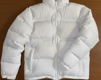 Unisex 700 Down Puffer Jacket White Winter Outerwear Coat:Warm Lightweight Down Jacket Minimal Street wear Puffer for Men & Women