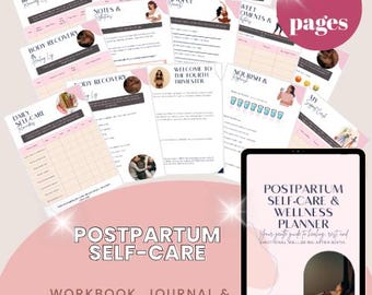 Postpartum Self-Care & Wellness Planer | Erholung vom vierten Trimester| Geburtshelfer Kundenwerkzeug | Druckbare PDF + Canva Bearbeitbar