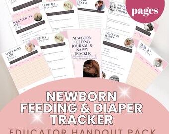 Newborn Baby Feeding Journal + Nappy Tracker | Printable Baby Log (PDF)