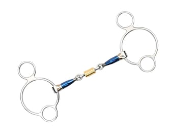 Mors filet en acier inoxydable effet vieilli et cuivre, matériel d