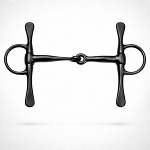 Matte Black Full Cheek Snaffle Trense - Pferdegebiss aus Edelstahl für das Training