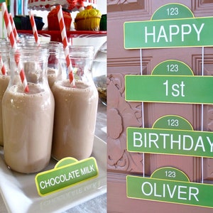 Sesame Street Party Set – Custom Food Labels + Welcome Sign (Printable PDF)