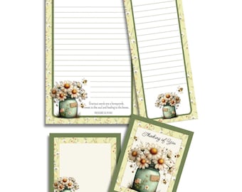 Gracious Words | Thinking of You | Proverbs Bible Verse | Personalized Farmhouse Style Stationery Set