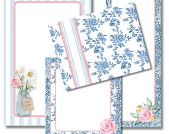 Vintage Blue Mason Jar Farmhouse Stationery Set