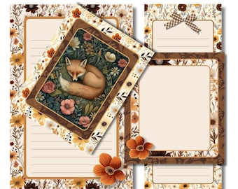 Sleeping Fox Stationery Set