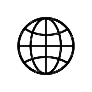 Peut inclure: Un graphique noir et blanc d'un globe terrestre, avec une grille de lignes verticales et horizontales. Le globe est un design simple et minimaliste, parfait pour représenter des concepts globaux ou des thèmes internationaux.