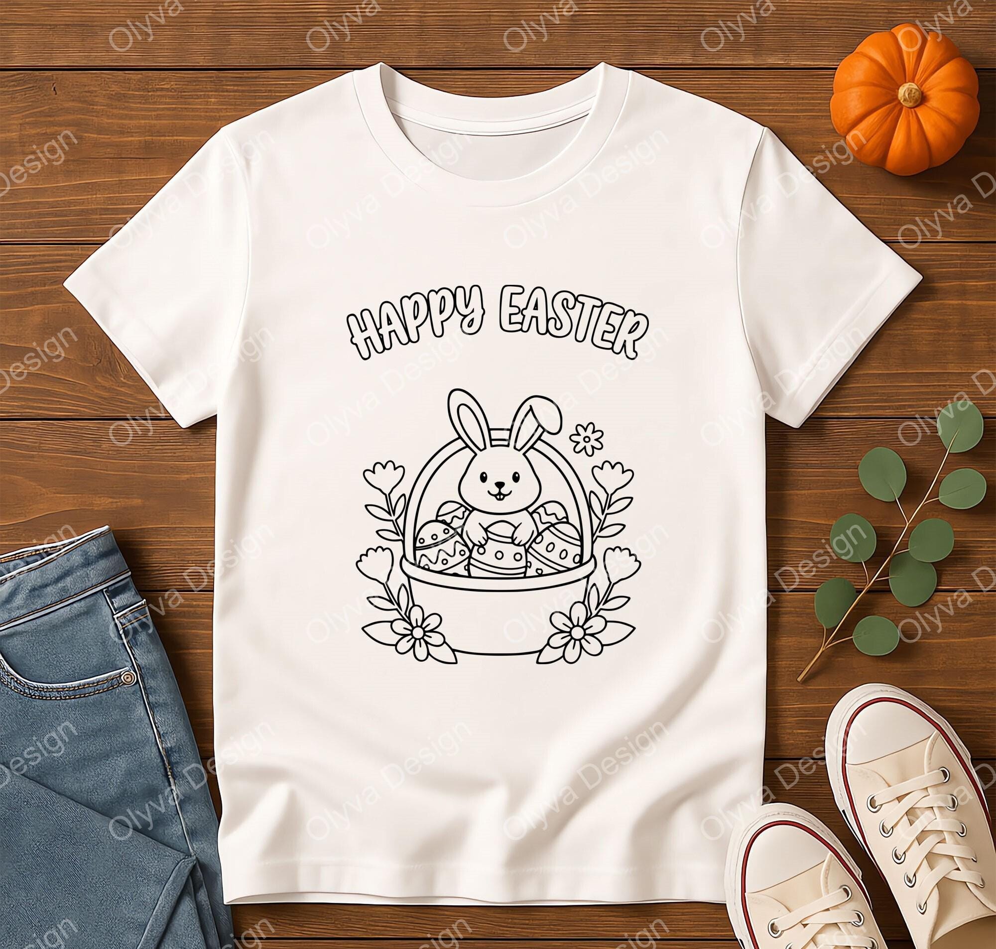 Easter Bunny Basket SVG PNG JPG | Cute Easter Design for Spring Crafts ...
