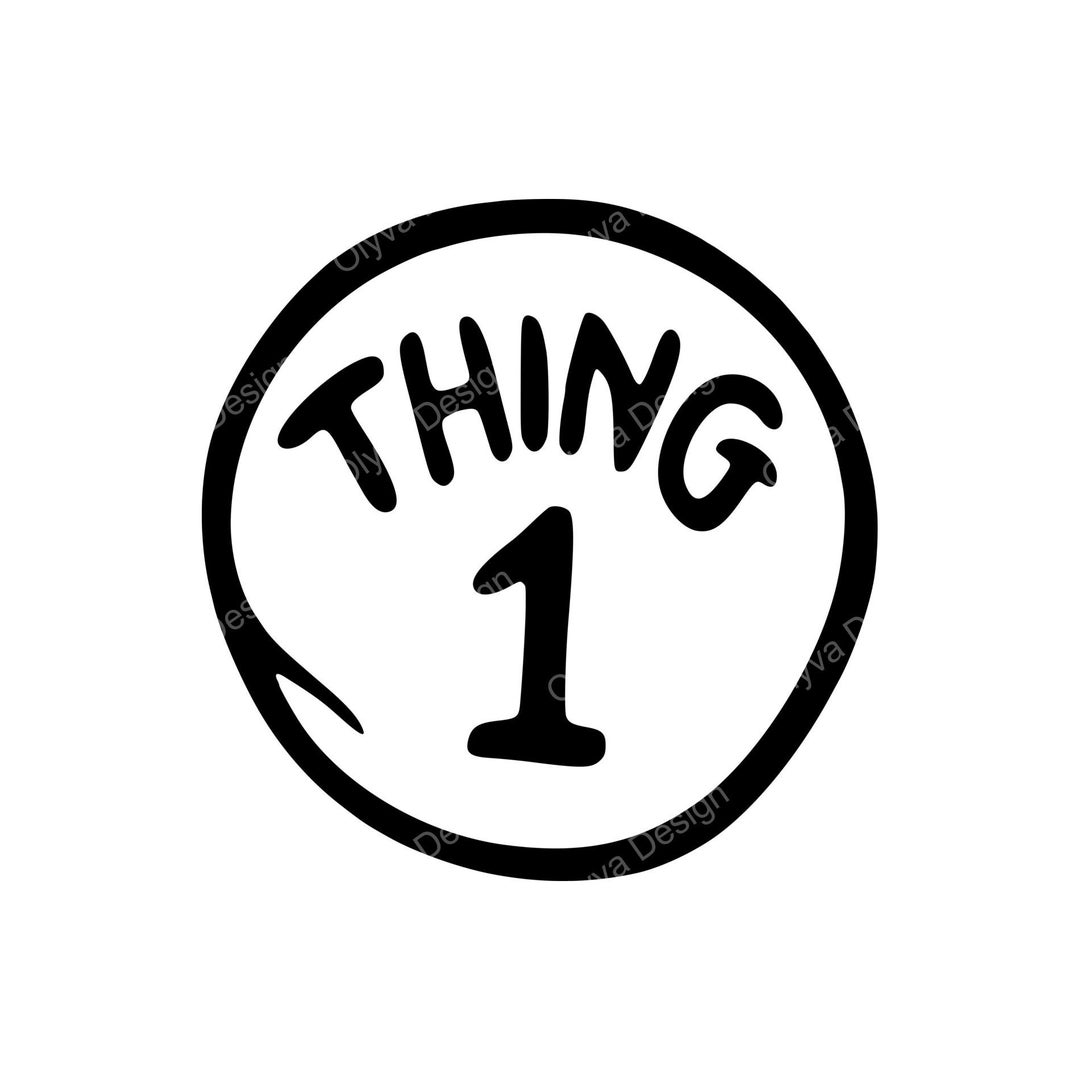 Thing 1 Fun Design SVG PNG JPG | Creative Printables for Kids Crafts - Etsy