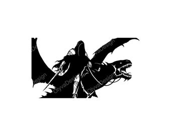 Nazgul Witch King SVG PNG JPG | Sylwetka Mrocznego Władcy do rękodzieła
