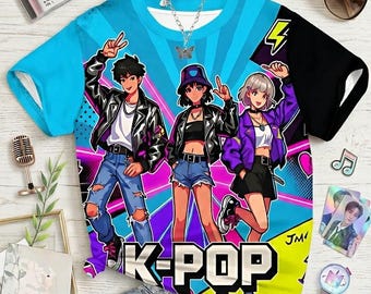 Camiseta con gráficos de anime para niños y adolescentes, manga corta, cuello redondo de algodón suave, estilo japonés, top informal de verano.
