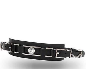 Vintage Versace Belt, Black Leather Medusa Bolts, GIANNI VERSACE