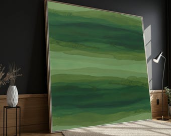 Arte mural abstracto en lienzo verde de Mark Rothko, impresión artística minimalista moderna, decoración contemporánea del hogar, estilo de pintura de campos de color