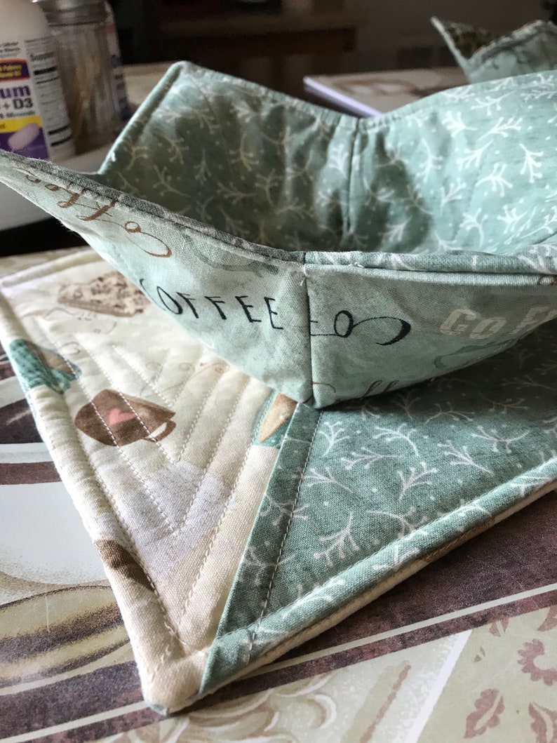 PDF Tutorial with photos: 10 Quilted Bowl Cozy | Etsy