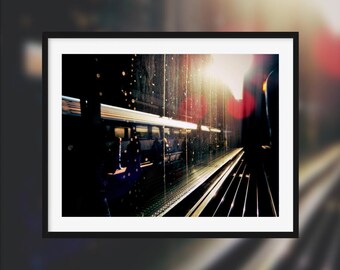 Autumn train -- Lights from a train [Tours, France]