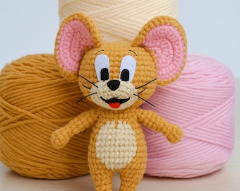 Patrón de ratón de crochet / Tutorial de amigurumi (Descarga digital en PDF)