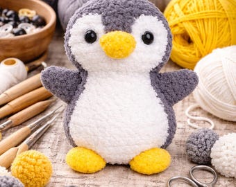 Amigurumi Penguin Tutorial | DIY Plush Toy PDF | Soft Toy Making Guide
