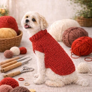 Easy Crochet Dog Sweater Pattern – Beginner Friendly Pet Jumper (PDF Download)