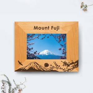 Personlig fotoram för berget Fuji, graverad 4x6/5x7/8x10