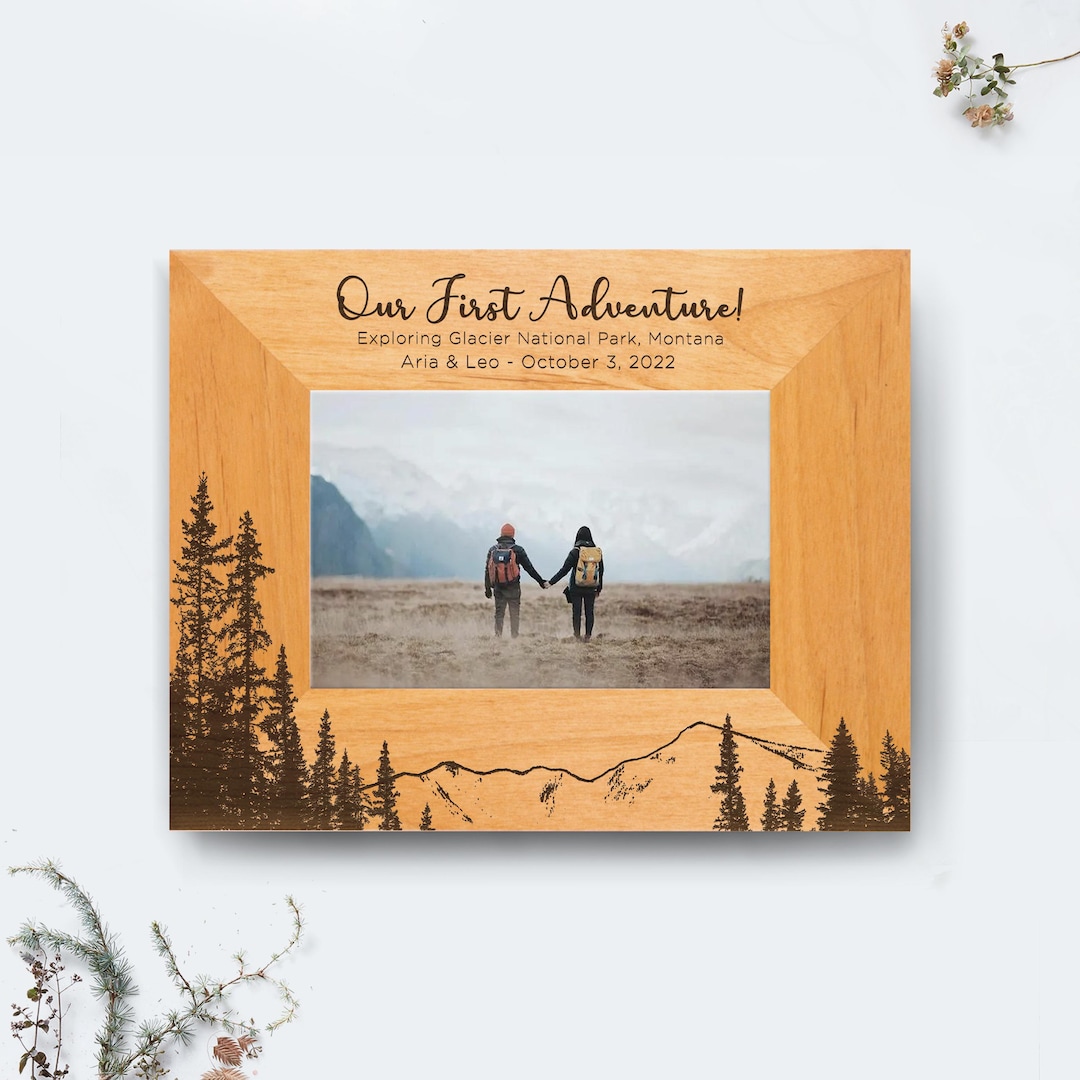 Personalized Our First Adventure Picture Frame: Engraved Travel ...