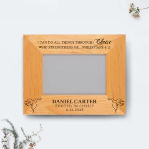 Personalized Confirmation Picture Frame Engraved: Christian Gift for Boys or Girls 4x6/5x7/8x10