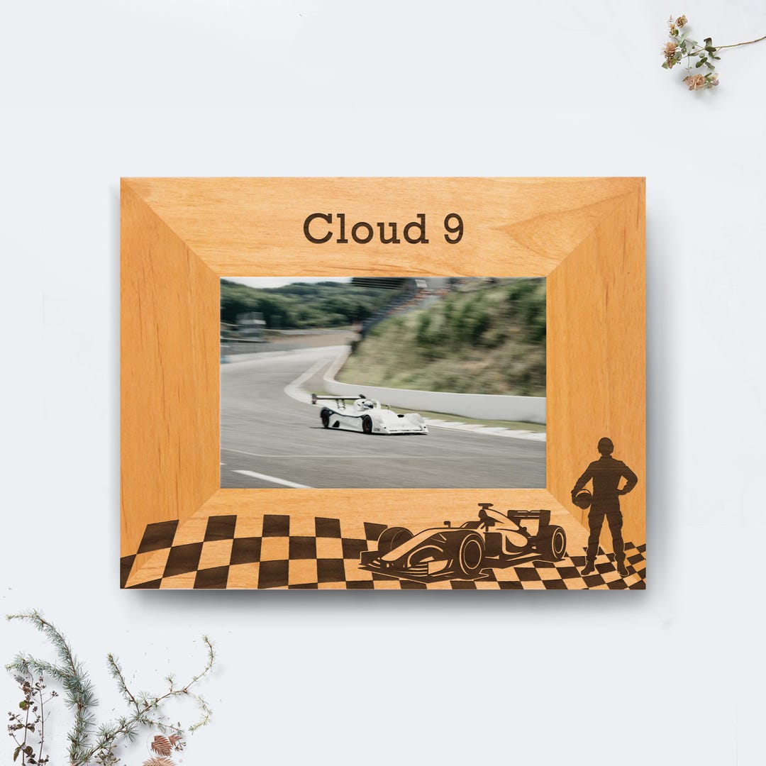 Personalized Open Wheel Race Car Picture Frame Engraved: Gift for Him ...