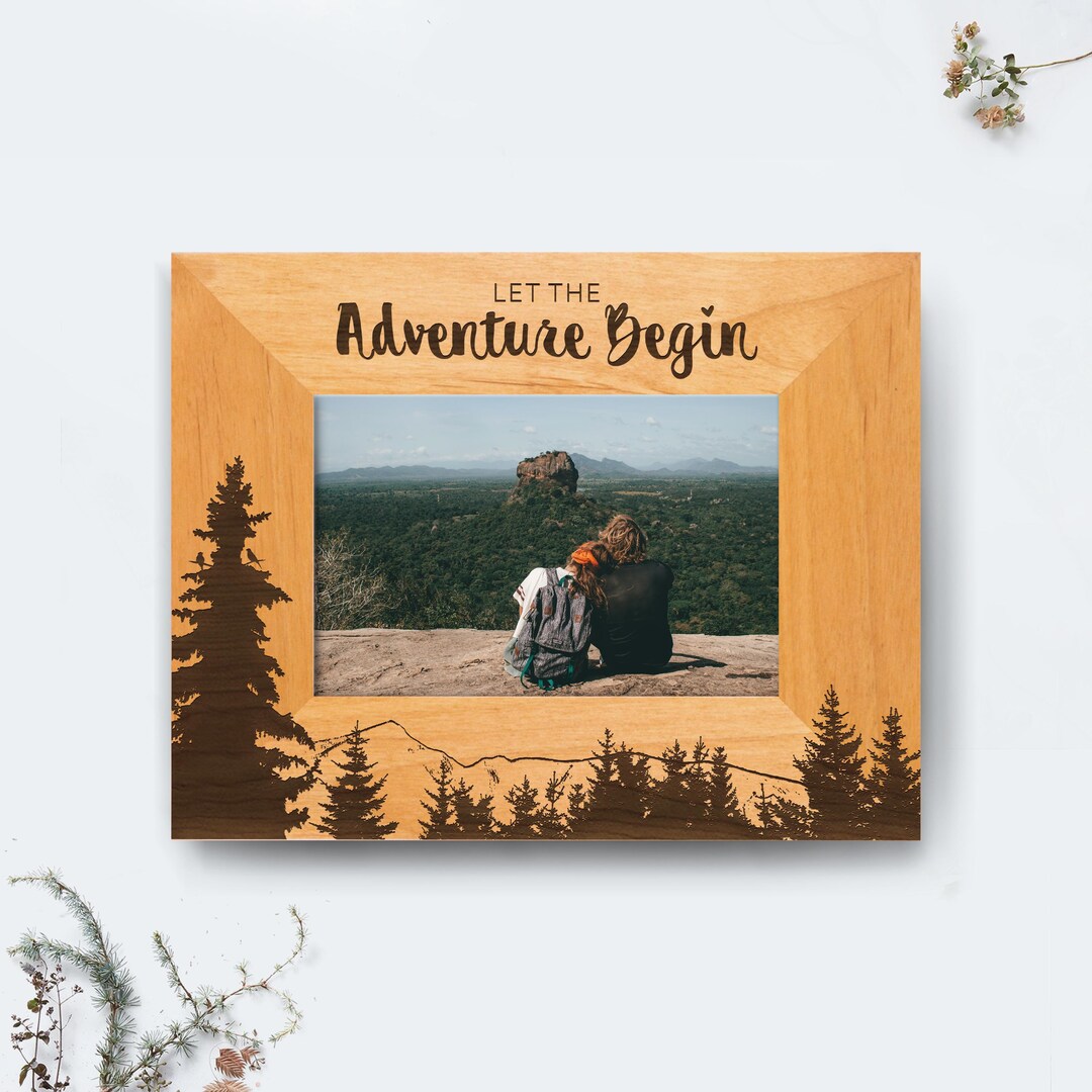 Let the Adventure Begin Picture Frame Engraved: Personalized Gift for ...