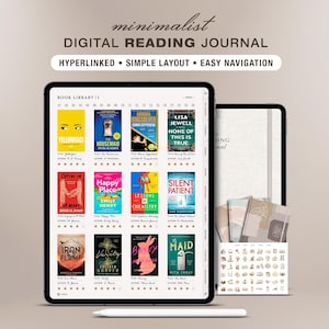 Digital Reading Journal for iPad & Android | GoodNotes Notability Book Review | Reading Log | Record Reviews