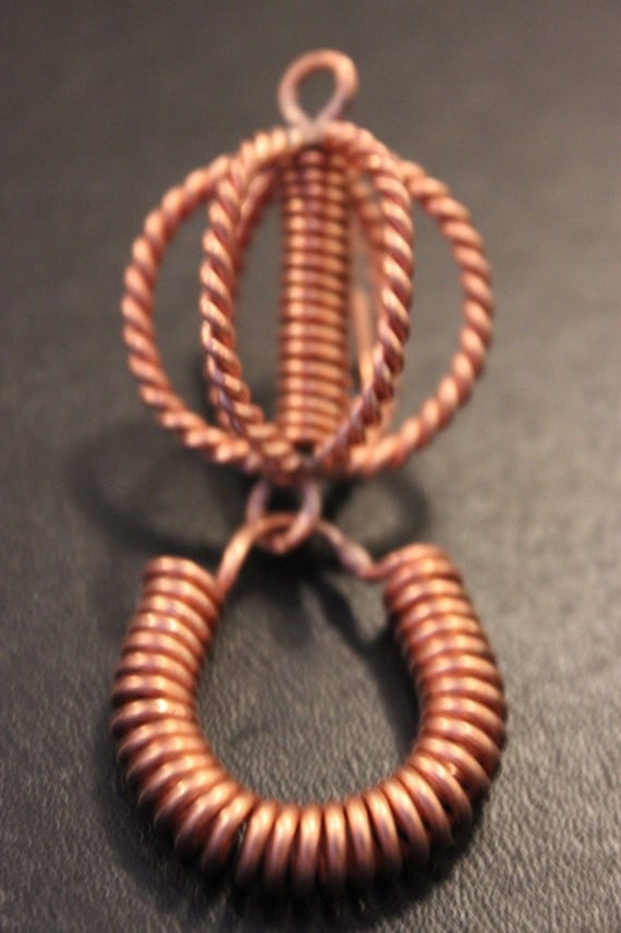 Sacred Cubit Mini Harmonizer and Feedback Loop Pendant Polished EMF Tensor Ring