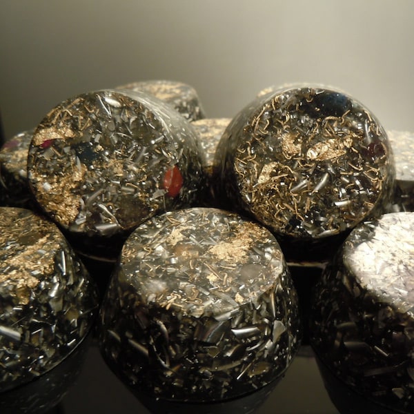 10 Orgone Energy 23k Gold Towerbusters Grounding EMF Shungite Mica Quartz 46mhz