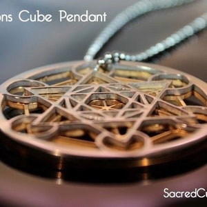 Metatrons Cube Clearing and Protection Sacred Geometric Symbol Pendant