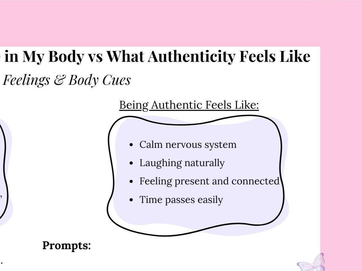 Masking Vs. Authentic Self Tracker + Reflection Worksheet (printable ...