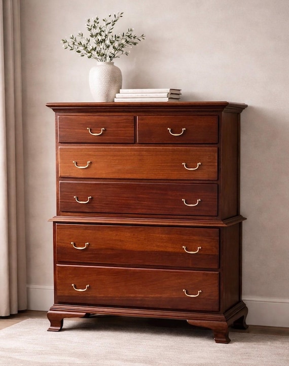 dark brown vintage dresser Dark Brown Antique Wooden Tansu Dresser Chest